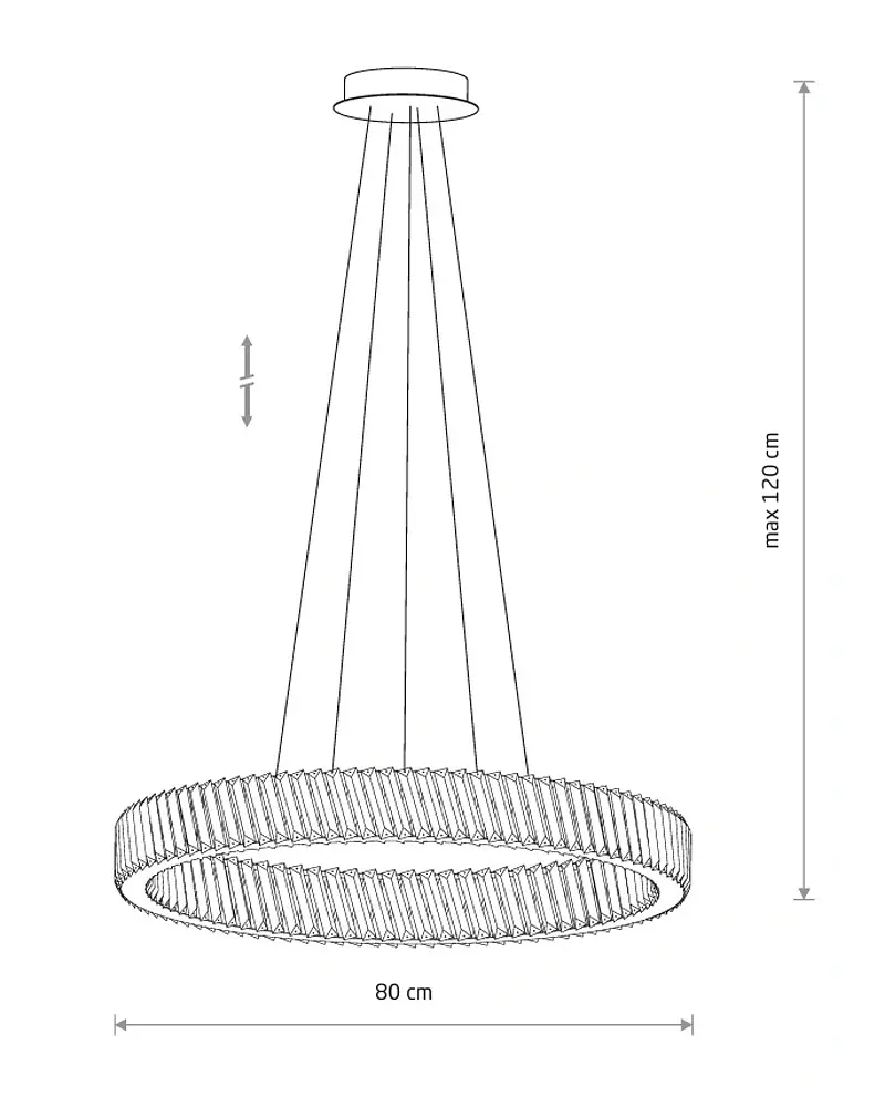 Подвесной светильник, люстра Nowodvorski 11706 Luxora Round LED 1x38W 3000K 3400Lm IP20 хром - фото 3