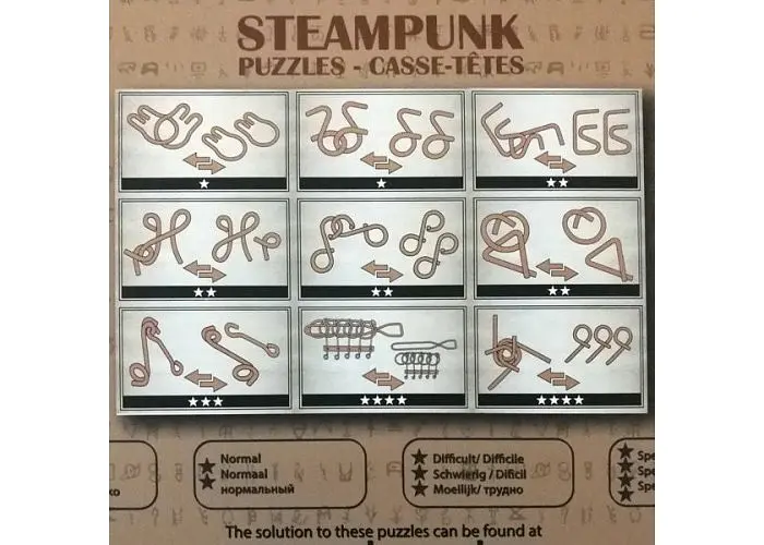 Набір головоломок Eureka Steampunk Puzzles червоний 9 шт. (473206) - фото 2