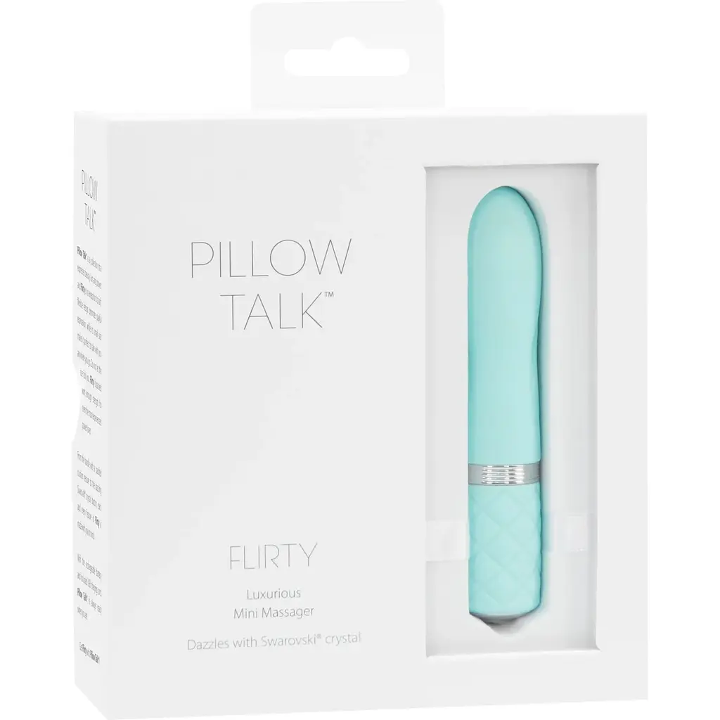 Роскошный вибратор Pillow Talk - Flirty Teal с кристаллом Сваровски - фото 7