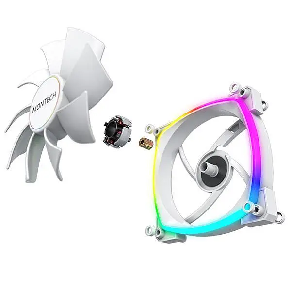 Корпусный вентилятор 140MM AX140 PWM WHITE MONTECH - фото 6