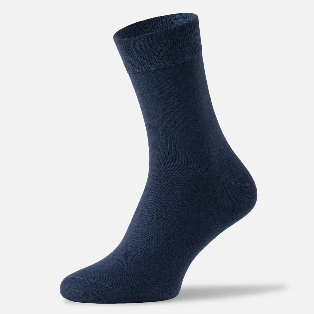Носки мужские однотонные классические бесшовные высококачественные ORGANIC cotton JILL ANTONY Синий, 42-43 - фото 2