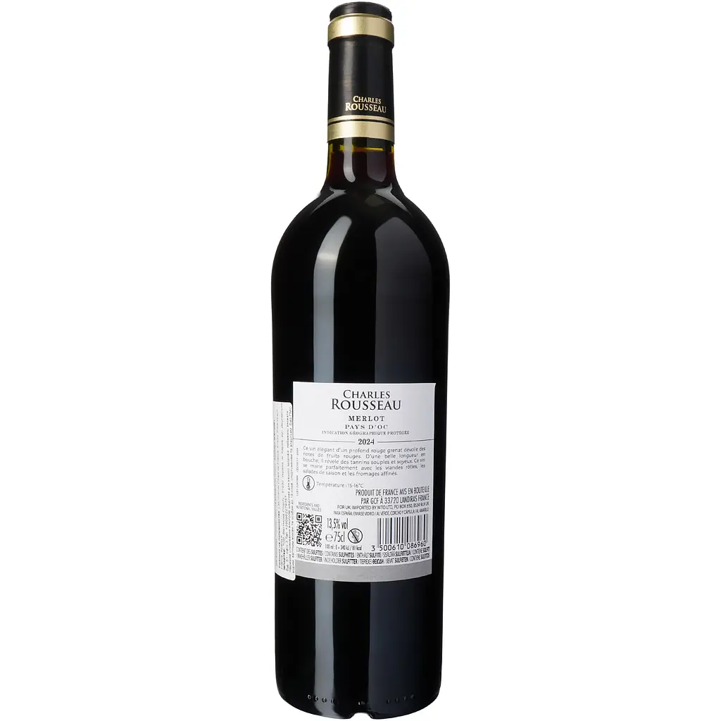 Вино Chateau Rousseau Merlot червоне сухе 14% 0.75 л - фото 4