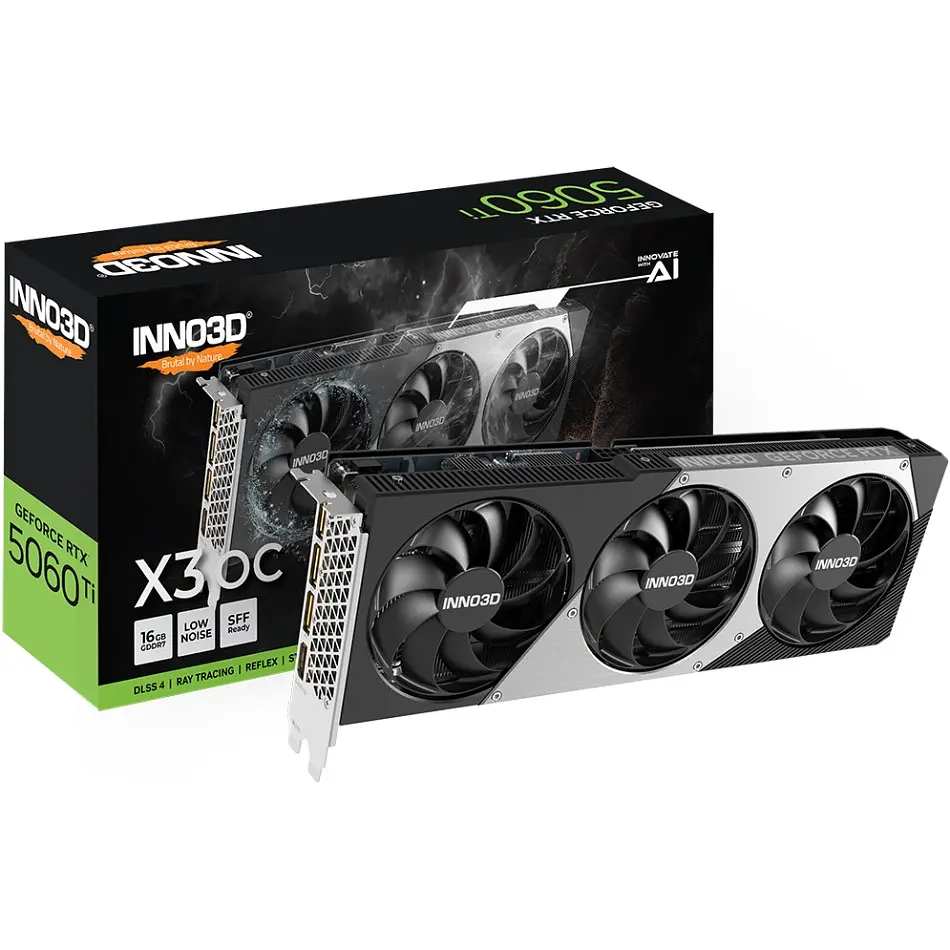 GeForce RTX5060 Ti Inno3D X3 OC, 16GB GDDR7, 128bit, PCI Express 5.0 - фото 3