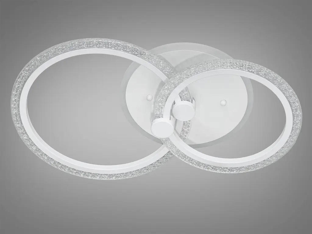 Люстра стельова LED Diasha A8180/2WH, 55W, 4100K, білий метал, сучасний стиль для дому - фото 4