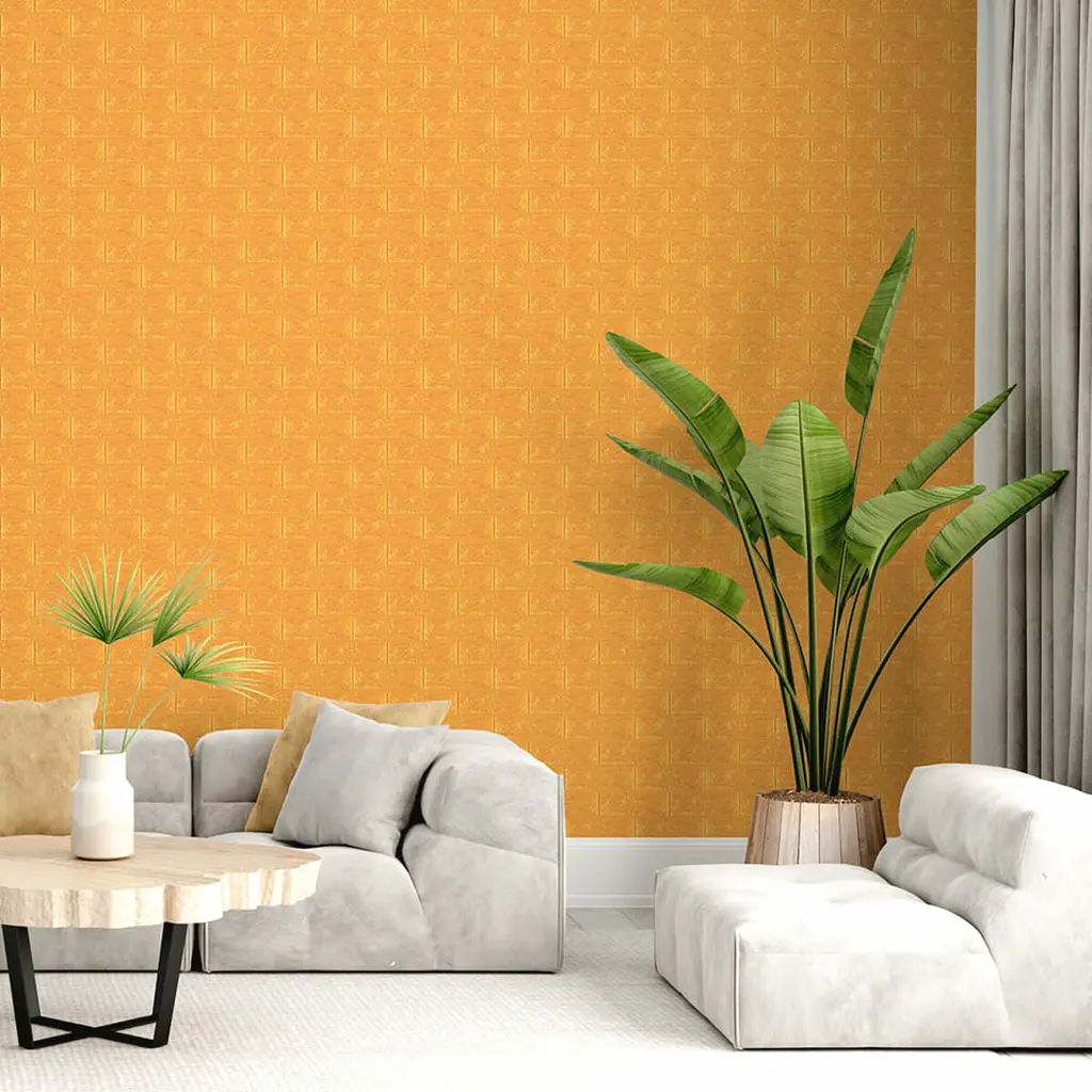 3D панель Sticker Wall самоклеюча 700х770х7мм цегла Золотий (011-7) SW-00000052 - фото 5