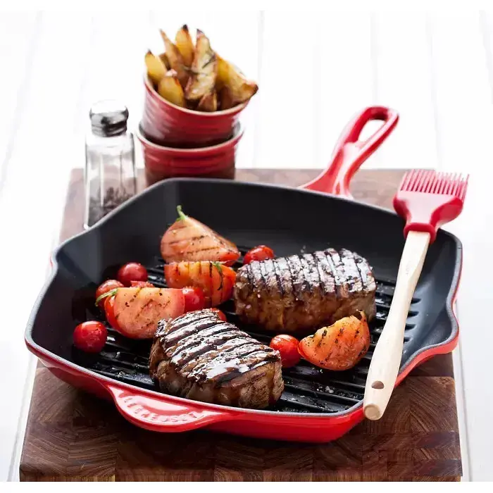 Сковорода-гриль Le Creuset Square Grillet 26 см вишнева 20183260600422 - фото 10