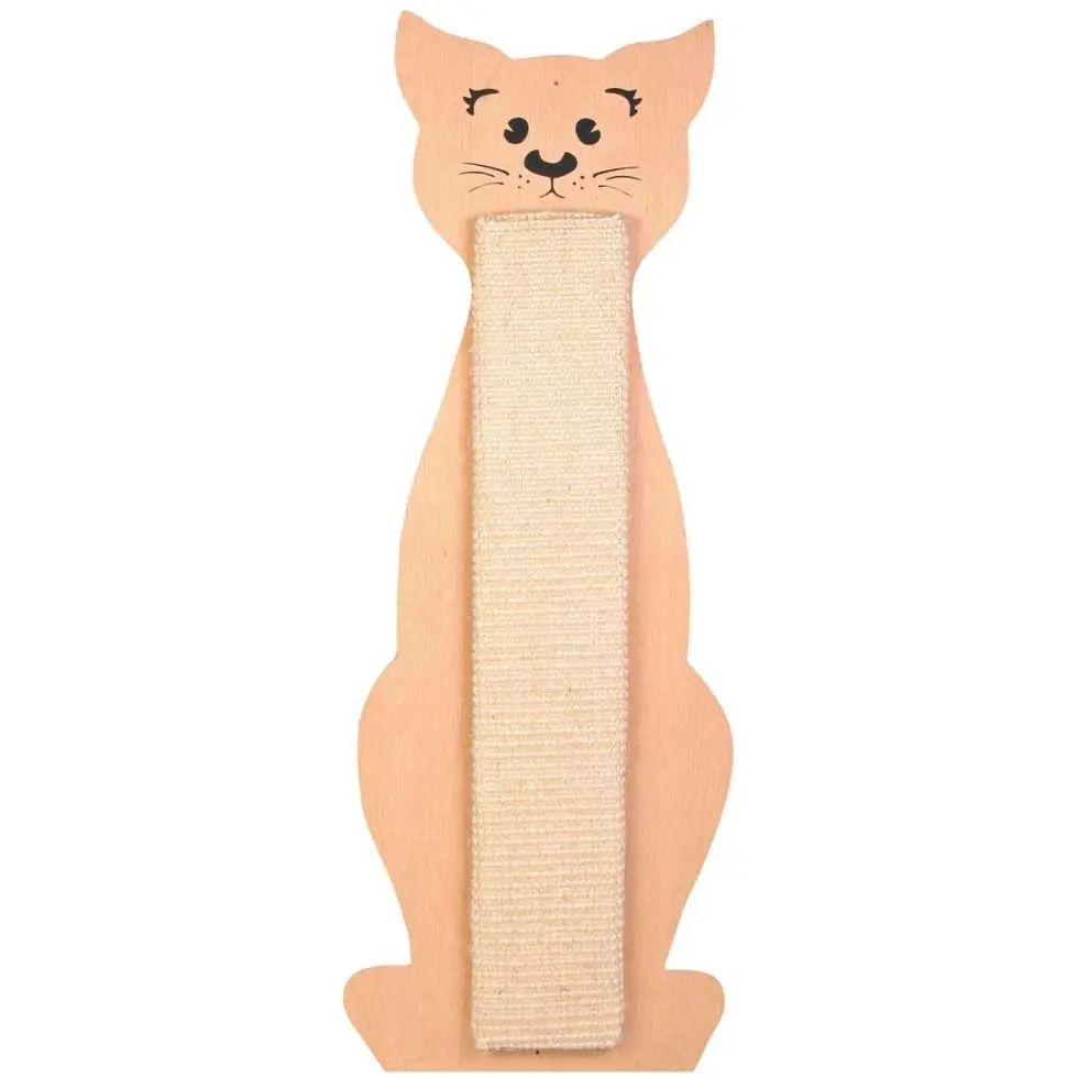 Дряпка Trixie для котив у форми кота з сизалю и котячою м'ятою 21 х 56 см бежева