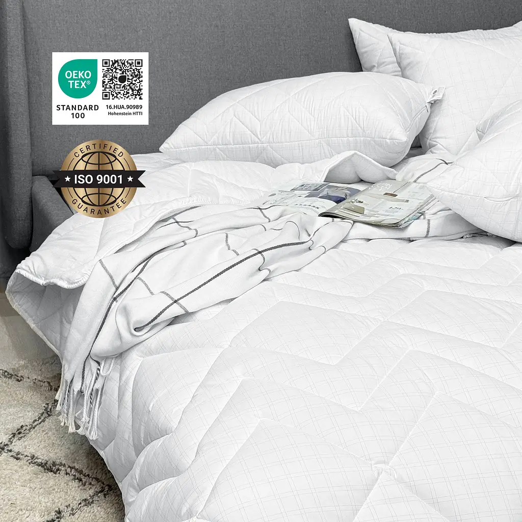 Ковдра літня Ideia Antistatic Sleep гіпоалергенна антистатична 140х210 см біла (8-36389) - фото 8