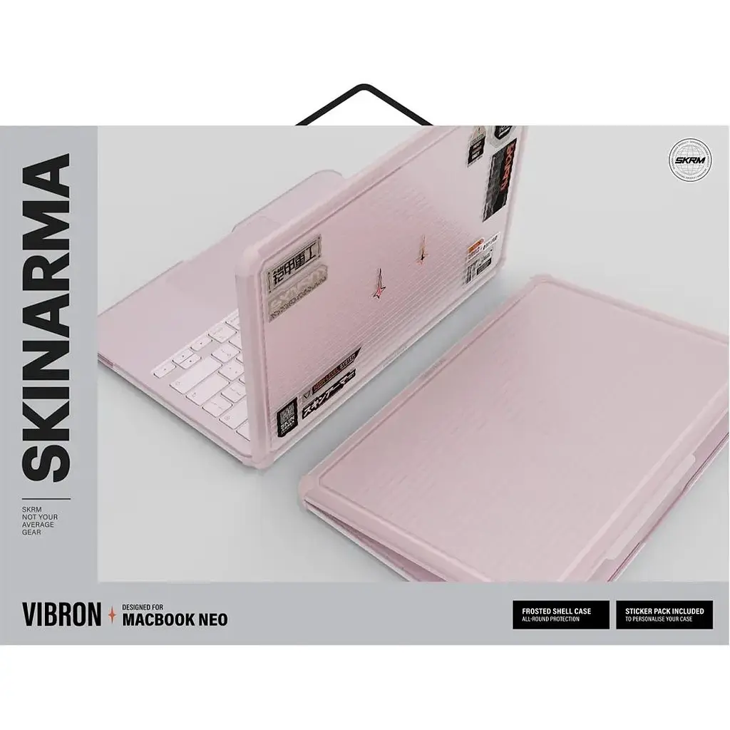 Пластикова накладка (верх і низ) Skinarma Vibron для Apple MacBook Neo 13" A3404 2026 рожева (SK-MBNEO13-VIBBLH) [175141] - фото 4
