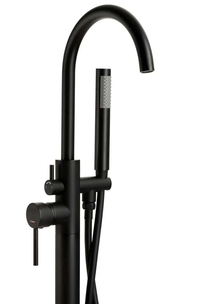 Змішувач для ванни Corsan Lugo black mat підлоговий CMM35BL Чорний матовий - фото 4