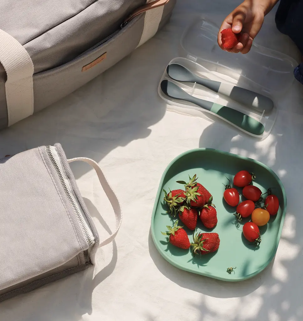 Набор силиконовых ложек Beaba зеленый/серый 2 шт. (913574) - фото 5