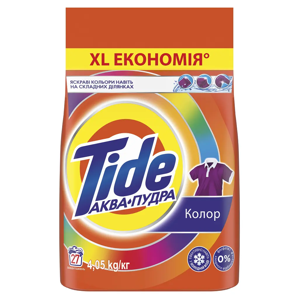 Пральний порошок Tide Аква-Пудра Color 4.05 кг (8006540535301) - фото 2