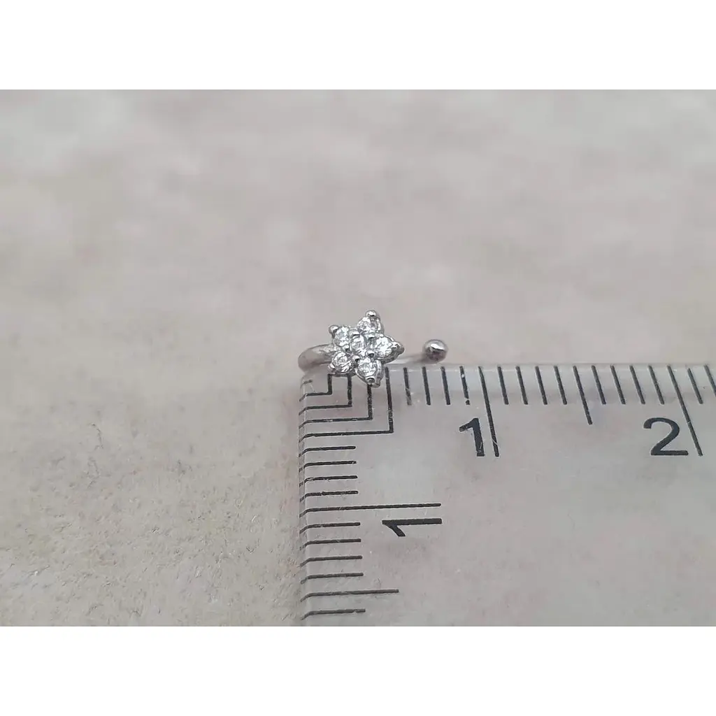 Серебряная серьга-кафф на хеликс Umax. 7045U - фото 4