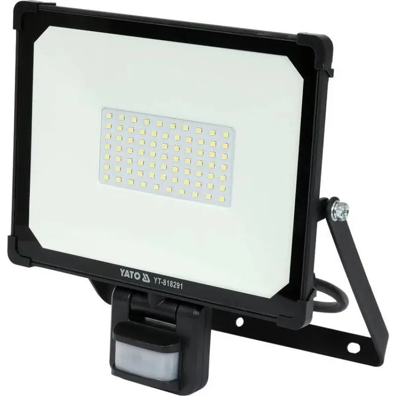 Прожектор Yato SMD LED датчик движения 50 Вт 230 В 4750 лм 75 диодов черный (YT-818291) - фото 3
