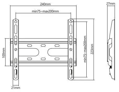 Крепление для телевизора кронштейн UniBracket BZ03-20 13-42'' [32907] - фото 6