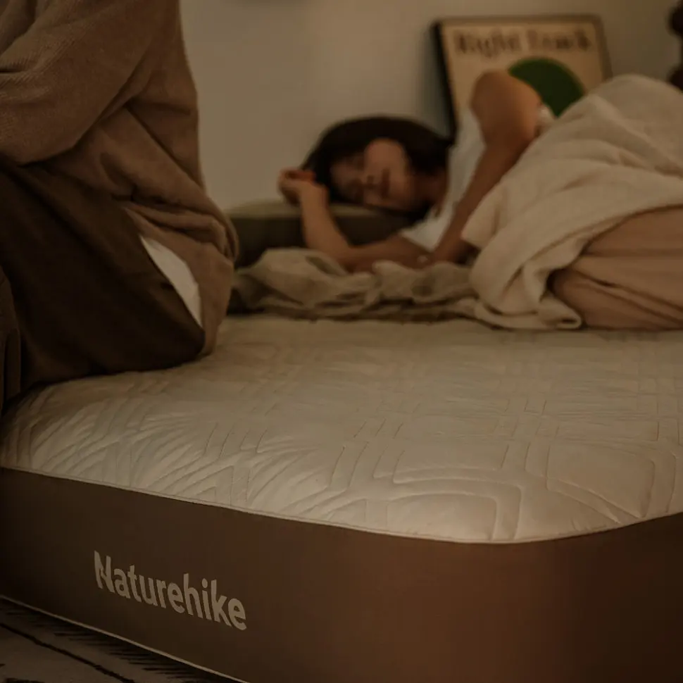 Матрас надувной двухместный Naturehike CNK2450WS023, 250 мм, бело-коричневый. - фото 4