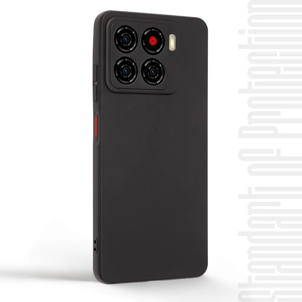 Чехол-накладка для смартфона ZTE Blade A56 4G противоударный, силиконовый, термополиуретановый (ТПУ), с защитой камеры и корпуса, черный, защита всего корпуса, ArmorStandart (ARM87537) - фото 2