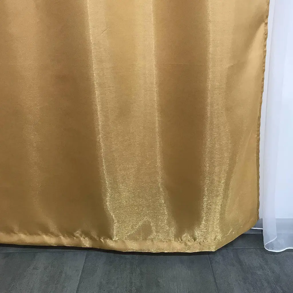Штори із монорею золотистого кольору на тасьмі 2шт. 150х270 ALBO pbe0052473 - фото 2