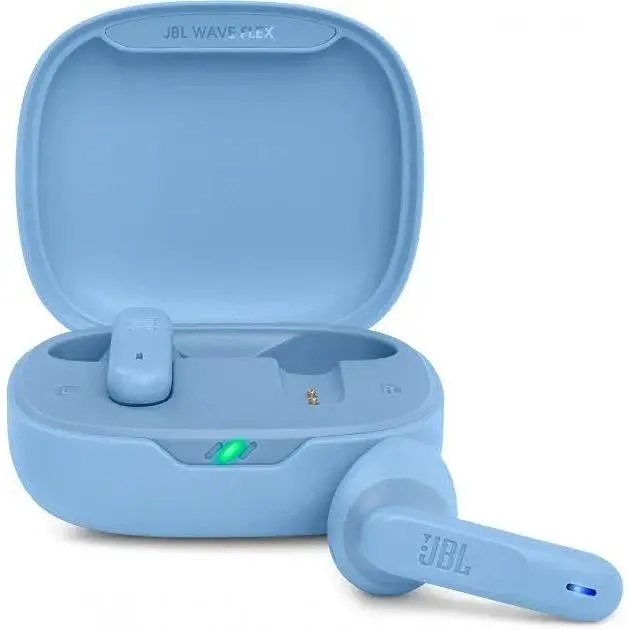 Беспроводны наушники JBL Wave Flex Bluetooth стерео гарнитура голубая - фото 2