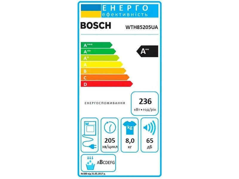 Сушильна машина Bosch WTH85206UA - фото 8