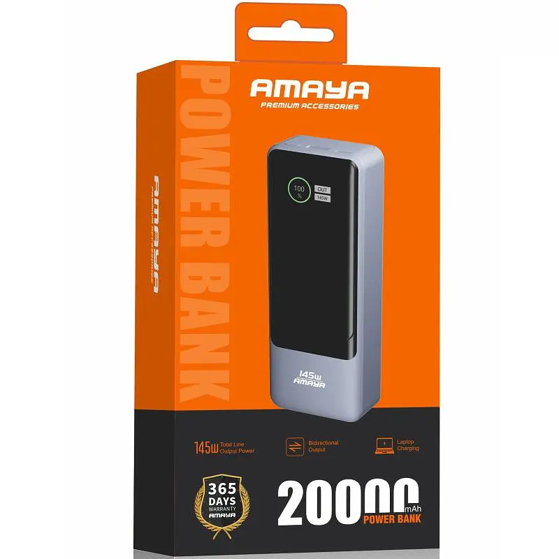 Портативне ЗП Power Bank FD23 145W з дисплеєм і кабелем 20000 mAh Amaya teh0029449 - фото 3