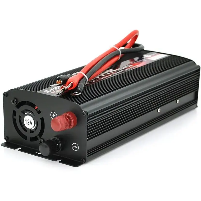Инвертор напряжения Voltronic ST2500CP (DC:1250W), 12/220V с аппроксимированной синусоидой, 1 универсальная розетка, крокодилы, BOX - фото 2
