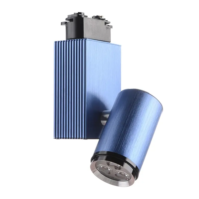 Светильник трековый поворотный LED 205/3x2W NW BLUE Brille L8-005 - фото 4