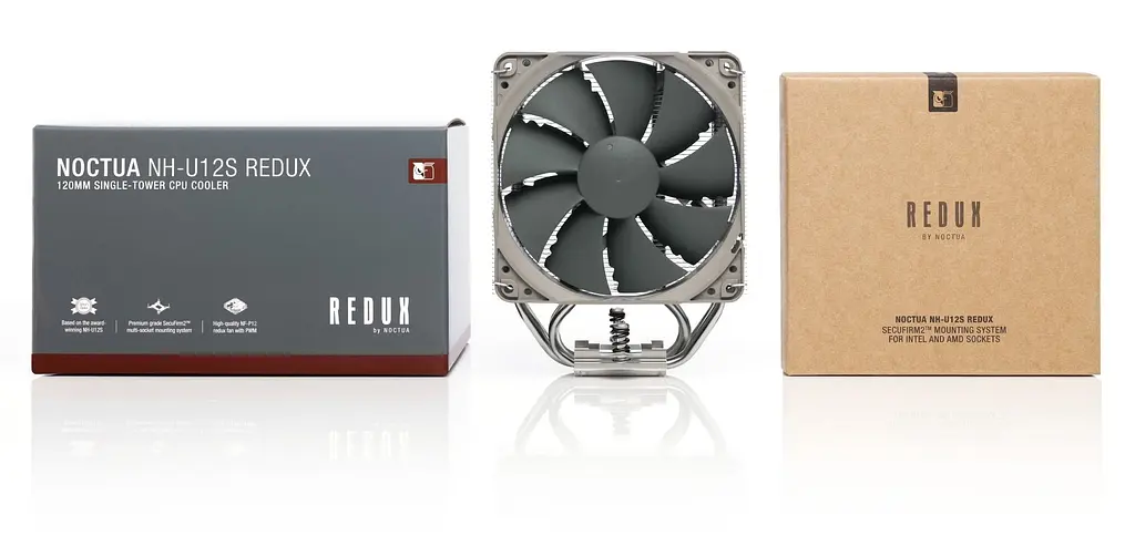 Кулер для процесора Noctua NH-U12S redux, алюміній, 1x120 мм, для Intel 2066/2011-3/2011/1700/1366/1156/1155/1150, AMD AM4/AM3+/AM3/AM2+/AM2/FM2+/FM2/FM - фото 3