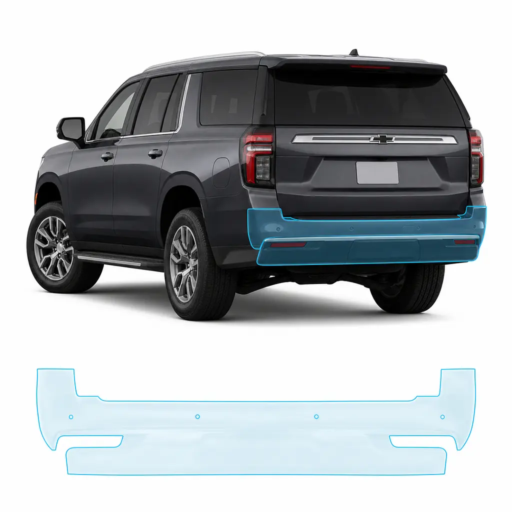 Антигравійна захисна бронеплівка за лекалами для Chevrolet Suburban IV 2021- задній бампер