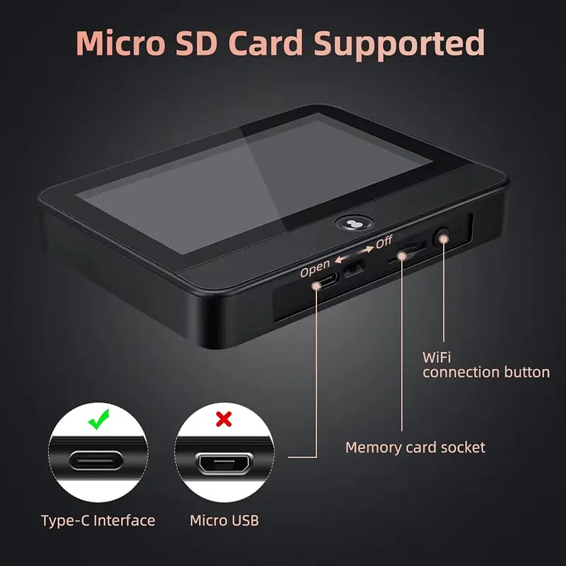Wifi відеовічко з 4.3" монітором з невидимою підсвіткою і записом Nectronix A15, Tuya app (101129) - фото 5