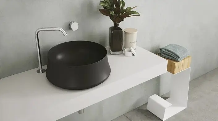 Умивальник Simas Sharp 42 см круглий Glossy Black nero Чорний SH02 - фото 2