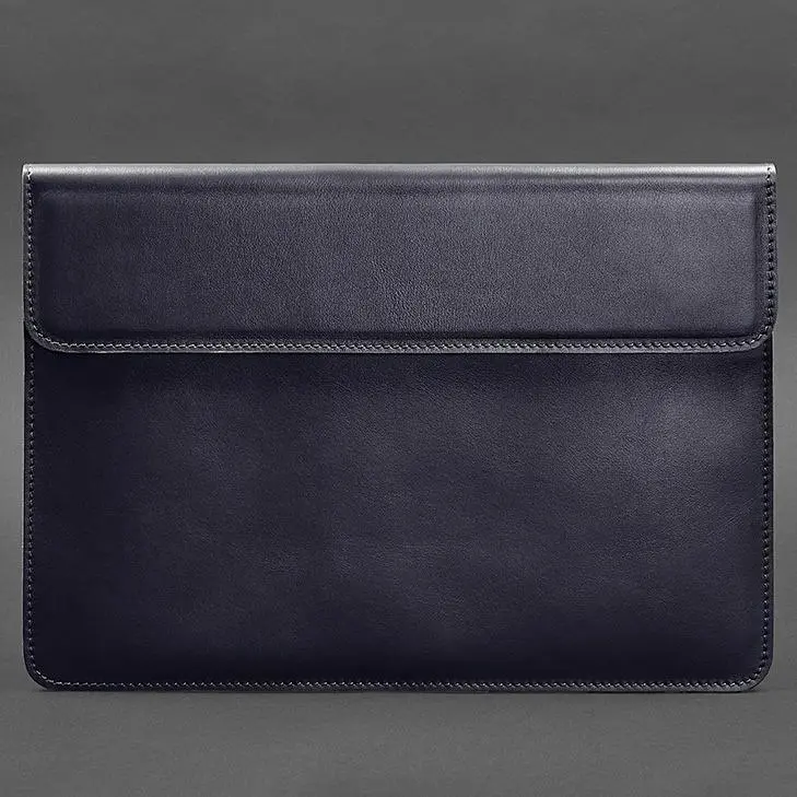 Шкіряний чохол-конверт BlankNote на магнітах для MacBook Pro 16" Темно-синій - фото 4
