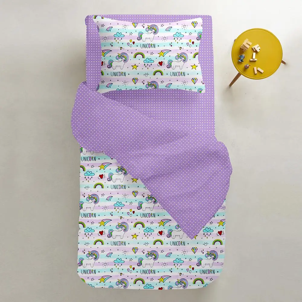 Дитяча постільна білизна в ліжечко UNICORN & RAINBOW COSAS (4822052045800) - фото 2