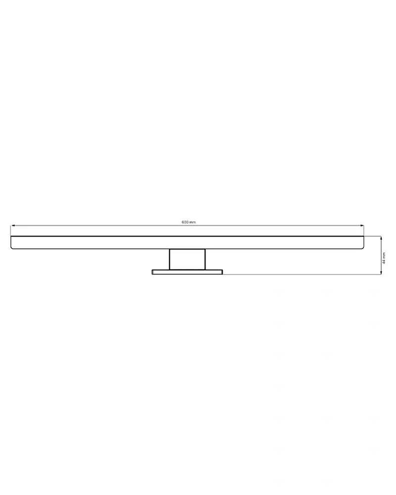 Светильник подсветка для зеркала Goldlux 328595 Samos Led 60 1x12W 4000K 1350Lm IP44 черный - фото 3