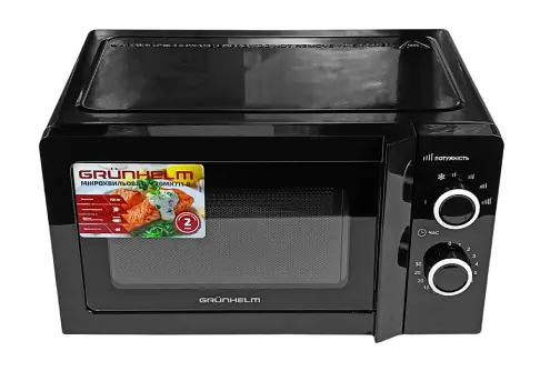 Микроволновая печь Grunhelm 20MX711-W микроволновка 700 Вт Черная - фото 2