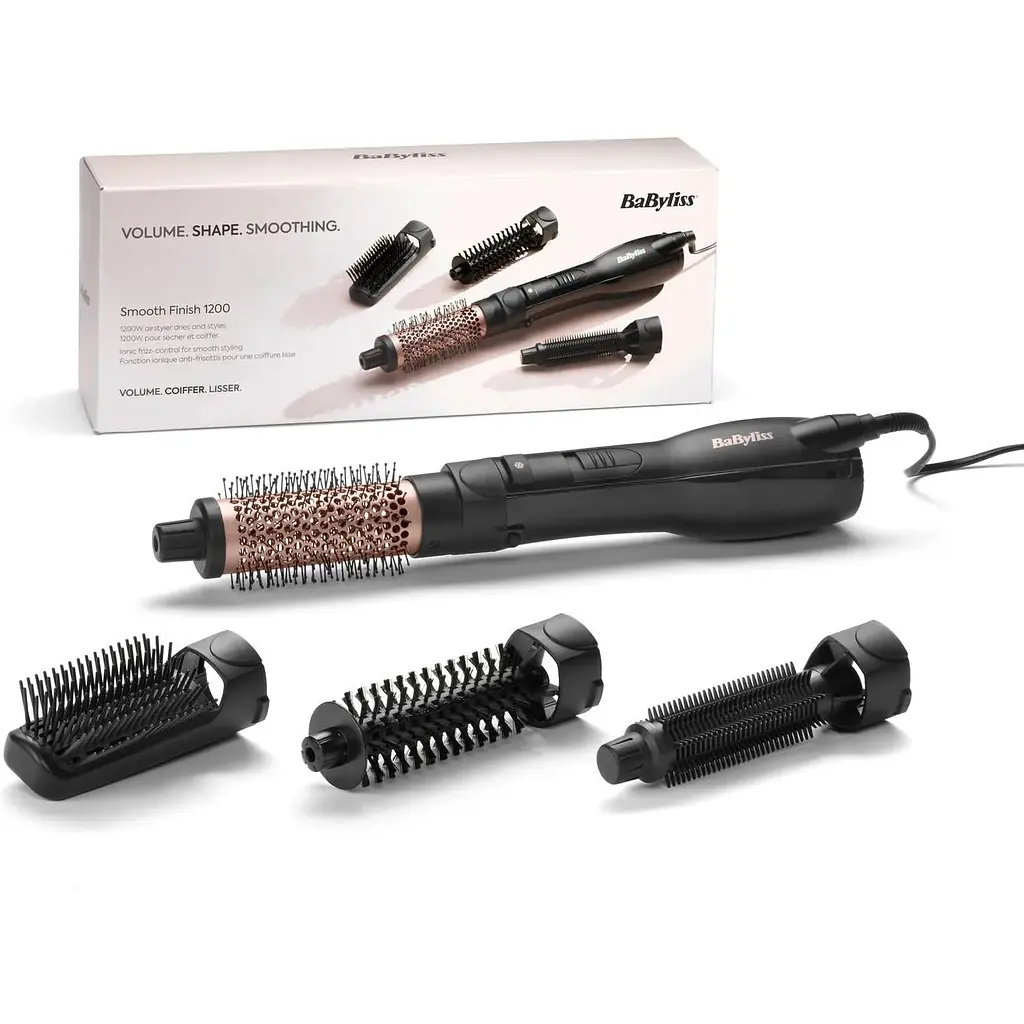 Фен-щітка Babyliss Smooth Finish 1200 Вт чорний (AS122E) - фото 3