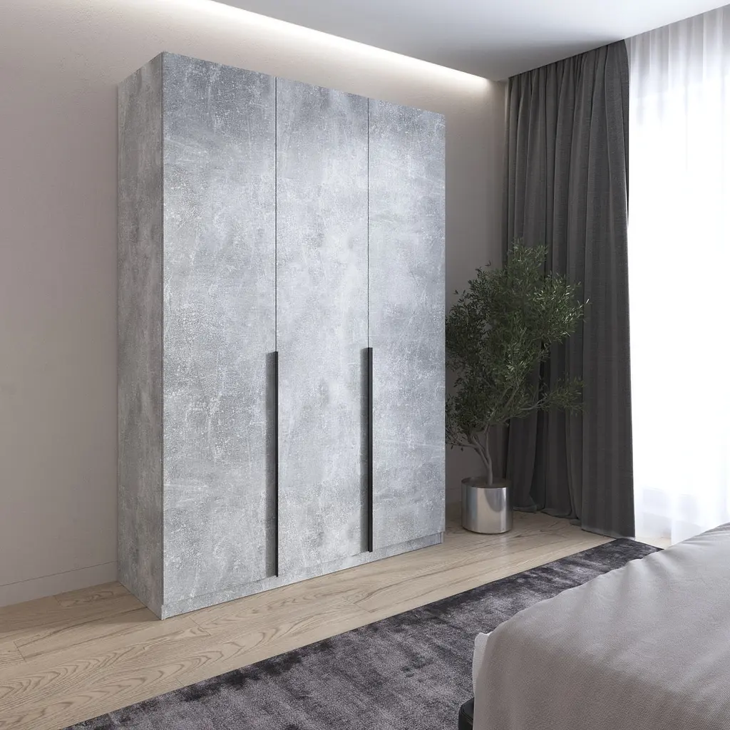 Шафа для одягу Vays M-32, 2 штанги та полиці, ЛДСП, 150×50×220 см - для спальні, вітальні, передпокою - фото 5