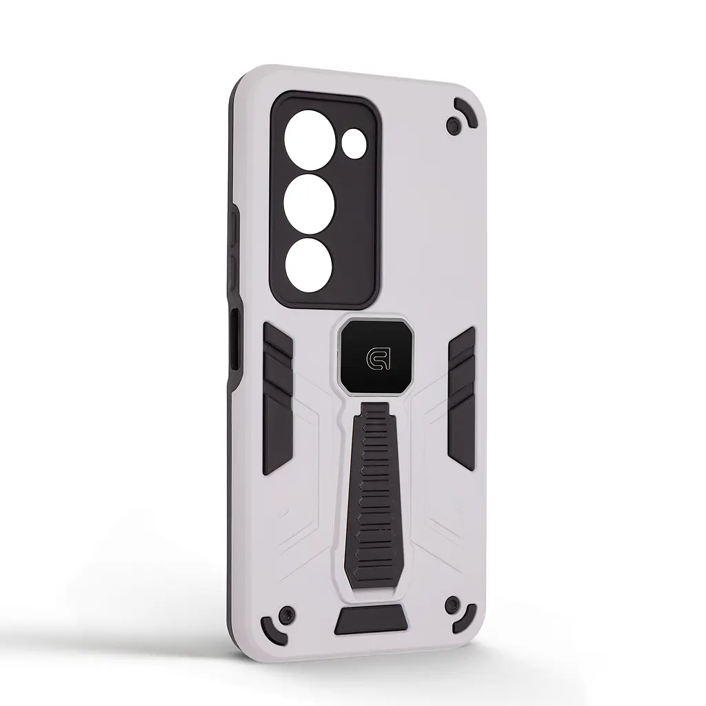 Чехол для Xiaomi Redmi 15 4G, Proover, серый, с подставкой и магнитом, противоударный, ударопрочный, бронированный, панель-накладка, защита всего корпуса, термополиуретан (TPU) + поликарбонат (PC), ArmorStandart (ARM86721) - фото 2