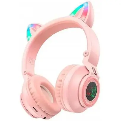 Навушники Borofone Cat Ear BT Headphones BO18 рожеві 6974443384963 - фото 2