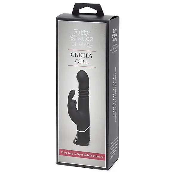 Вібратор-кролик Fifty Shades Of Grey Greedy Girl Thrusting G-Spot 22.8 см чорний - фото 3