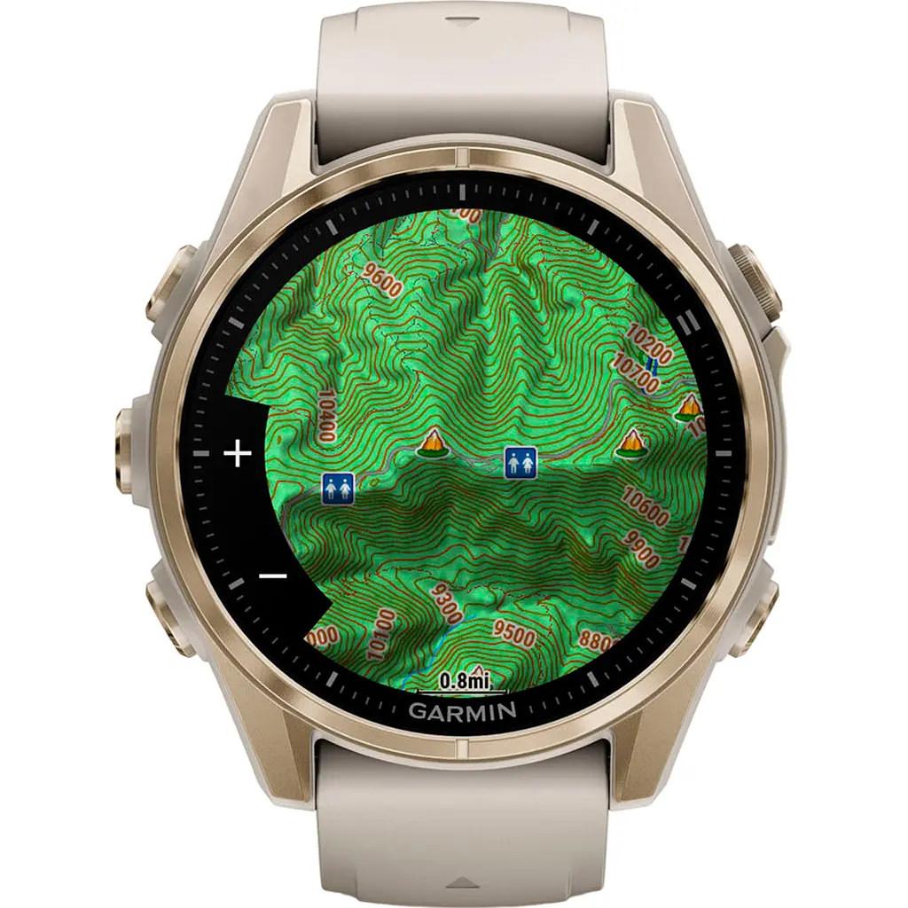 Смарт-годинник Garmin Fenix 8 AMOLED Sapphire 43mm Soft Gold with Fog Gray/Dark Sandstone Silicone Band (010-02903-10) [115093] - фото 8
