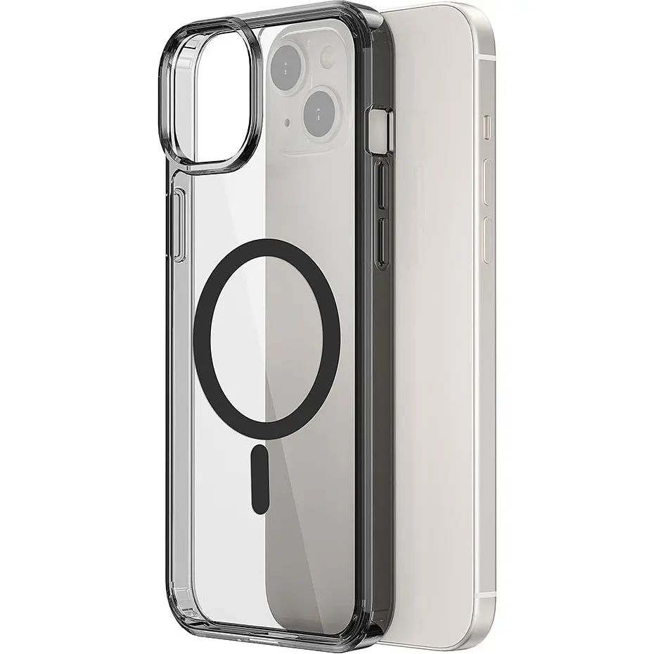 Чехол WiWU Magnetic Crystal Case для Apple iPhone 15 Transparent/Black [96955] - фото 4