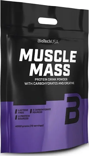 Гейнер з Вуглеводами та Креатином Muscle Mass - 4000 г