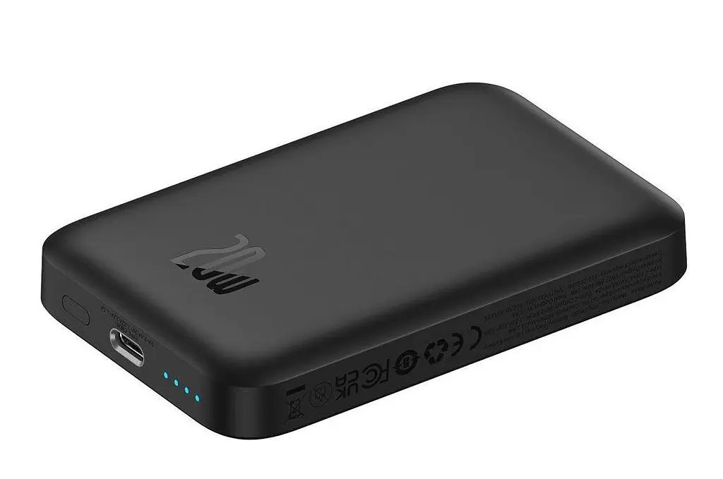 Павербанк з бездротовою зарядкою Baseus Magnetic Mini Wireless 6000mAh 20W (PPCX100401) чорний - фото 5