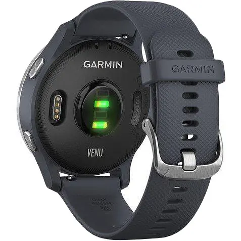 Спортивний годинник Garmin Venu Silver Stainless Steel Bezel w. Granite Blue and Silicone B. (010-02173-01/010-02173-03) - фото 6