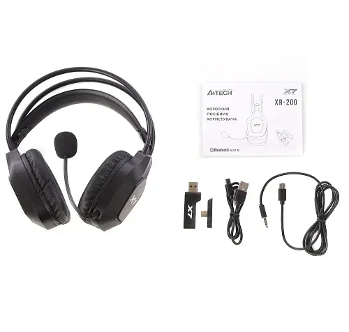 Навушники бездротові XR-200, Black, Bluetooth 5.3 / USB 2.4GHz / 3.5 мм A4Tech teh0028014 - фото 6