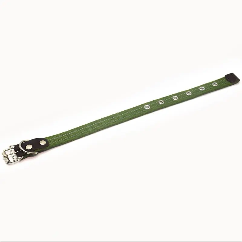 Нашийник для собак Zoo-hunt брезентовий світловідбиваючий хакі ОБ світл. 2,0/30-40 см - фото 2