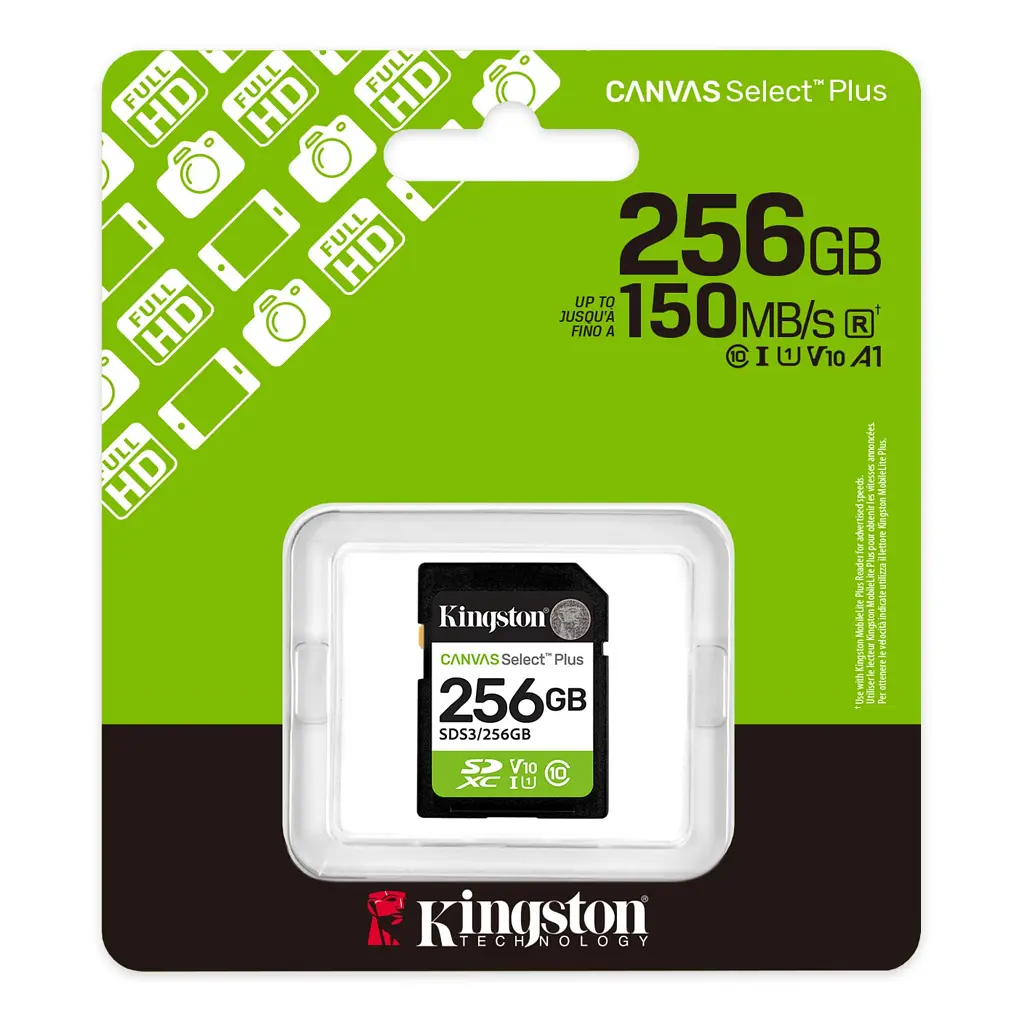 Карта пам'яті Kingston 256GB SDXC class 10 UHS-I V10 A1 Canvas Select Plus (SDS3/256GB) - фото 3