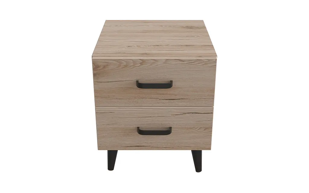 Тумба Віва 2 на конусних ніжках Ferrum-decor 41x35x40 Чорний метал ДСП Дуб Сан-Марино 16 мм (FRD-106814) - фото 2