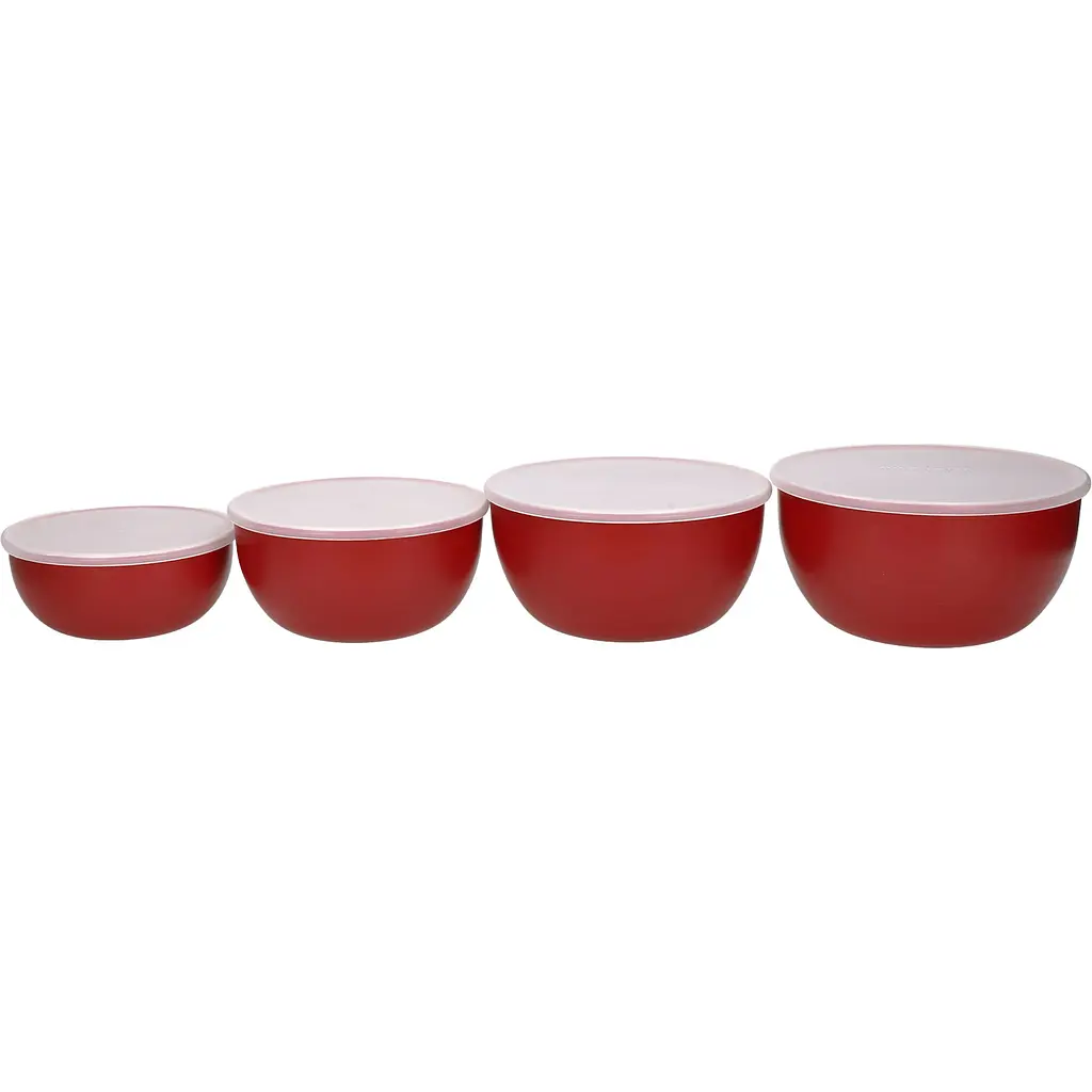 Набір мисок з кришками KitchenAid Universal червоний 4 шт. (KQG176OSERE) - фото 2